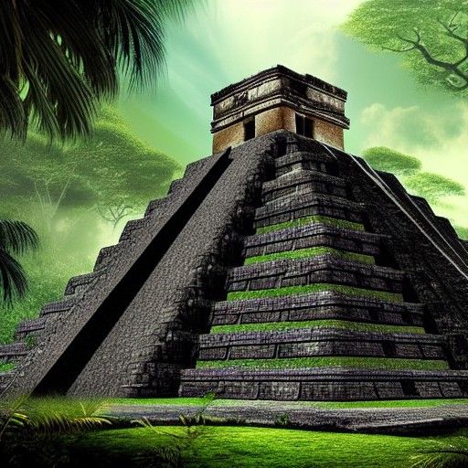 Mayan temple in the jungle