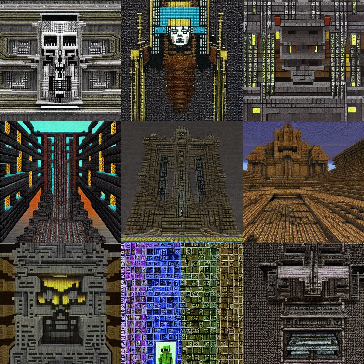 Minecraft, Painting by H.R. Giger