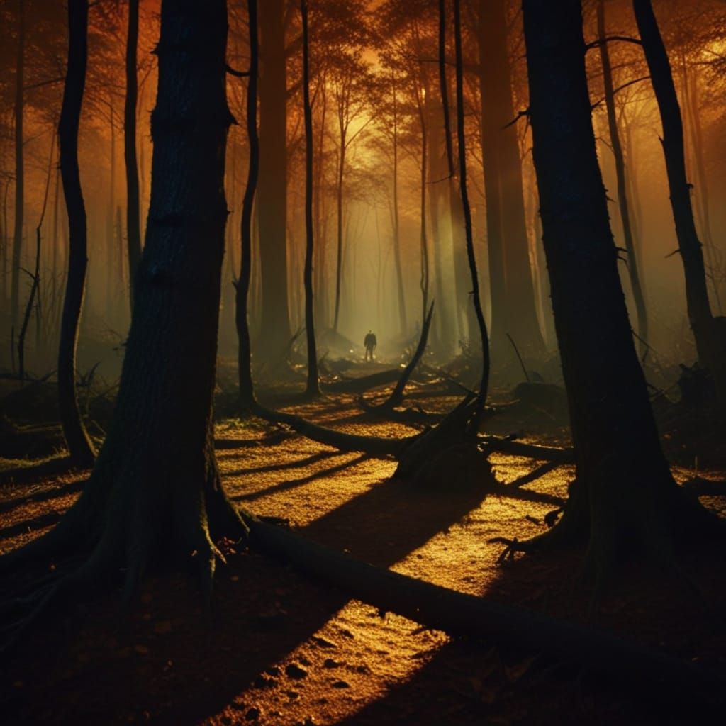 Dramatic Forest Hellscape in Cinematic Style