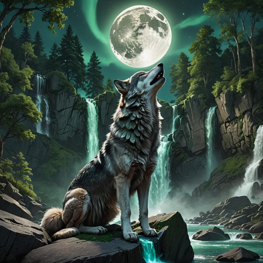 Wolf Howling At The Moon