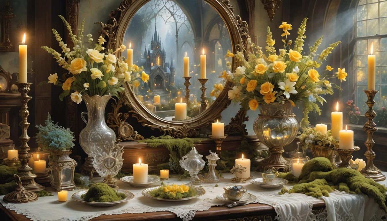 🌹⚜️ Miroir Gothique 💛🕯