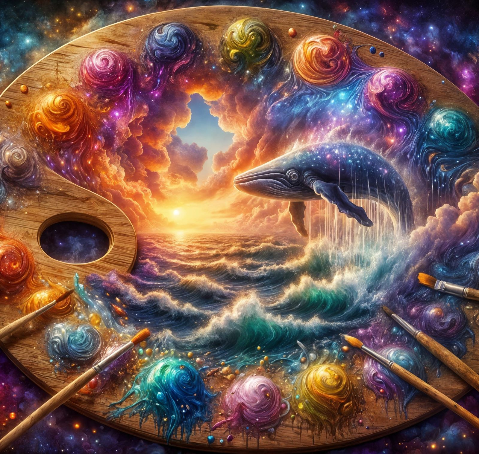 Whale on Painters Palette 2