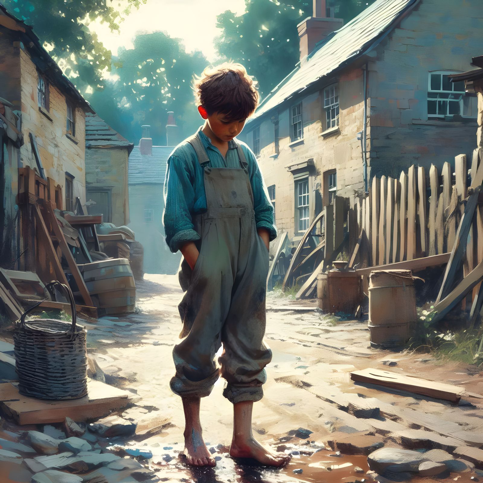 Barefoot Village Boy