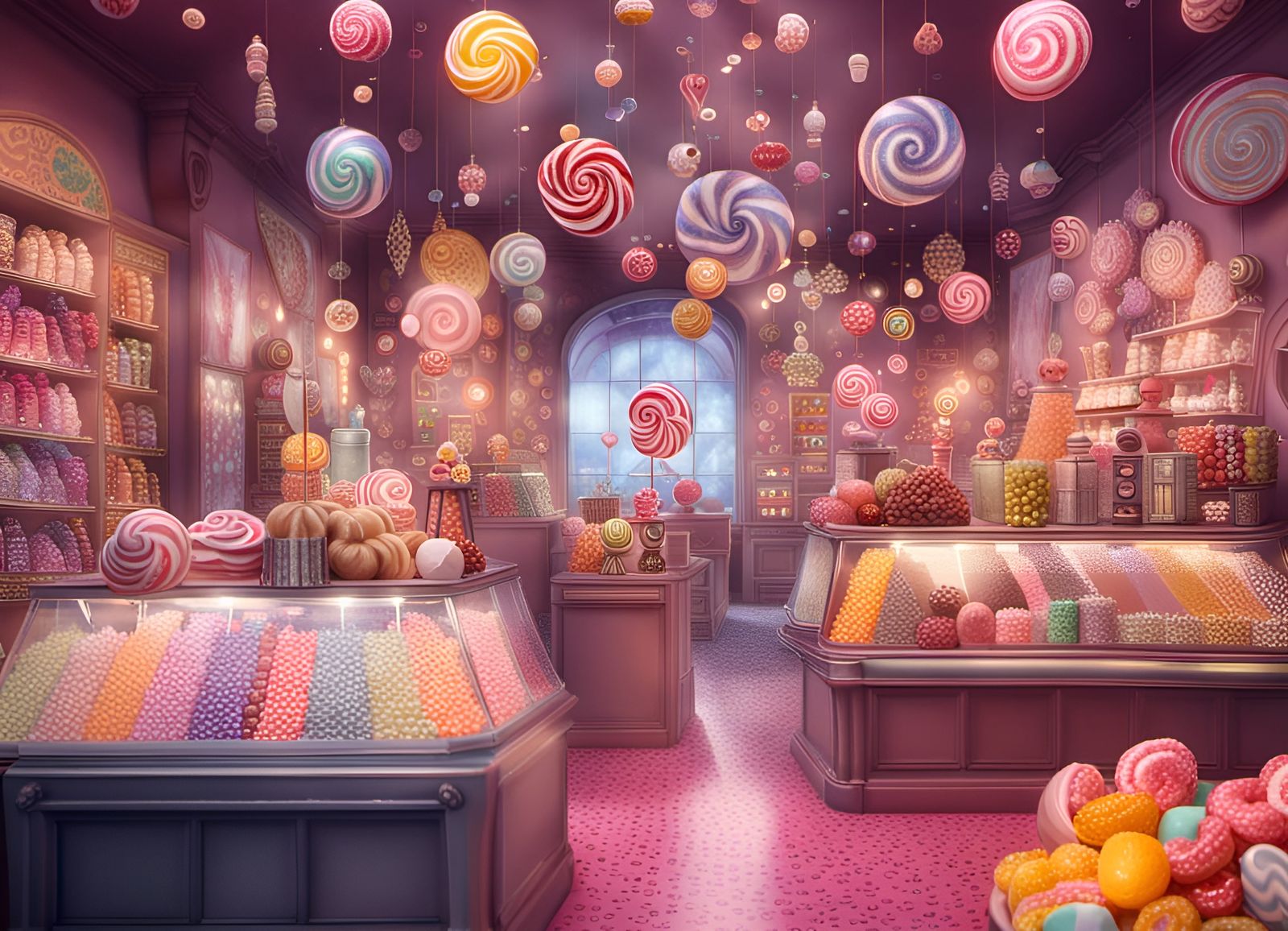 Adorable Candy Shop - AI Generated Artwork - NightCafe Creator