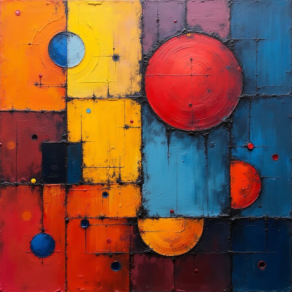 Abstract Composition in Psychedelic Style