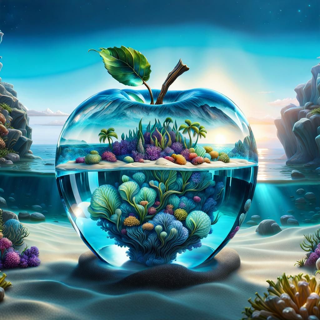 Underwater Glass Apple