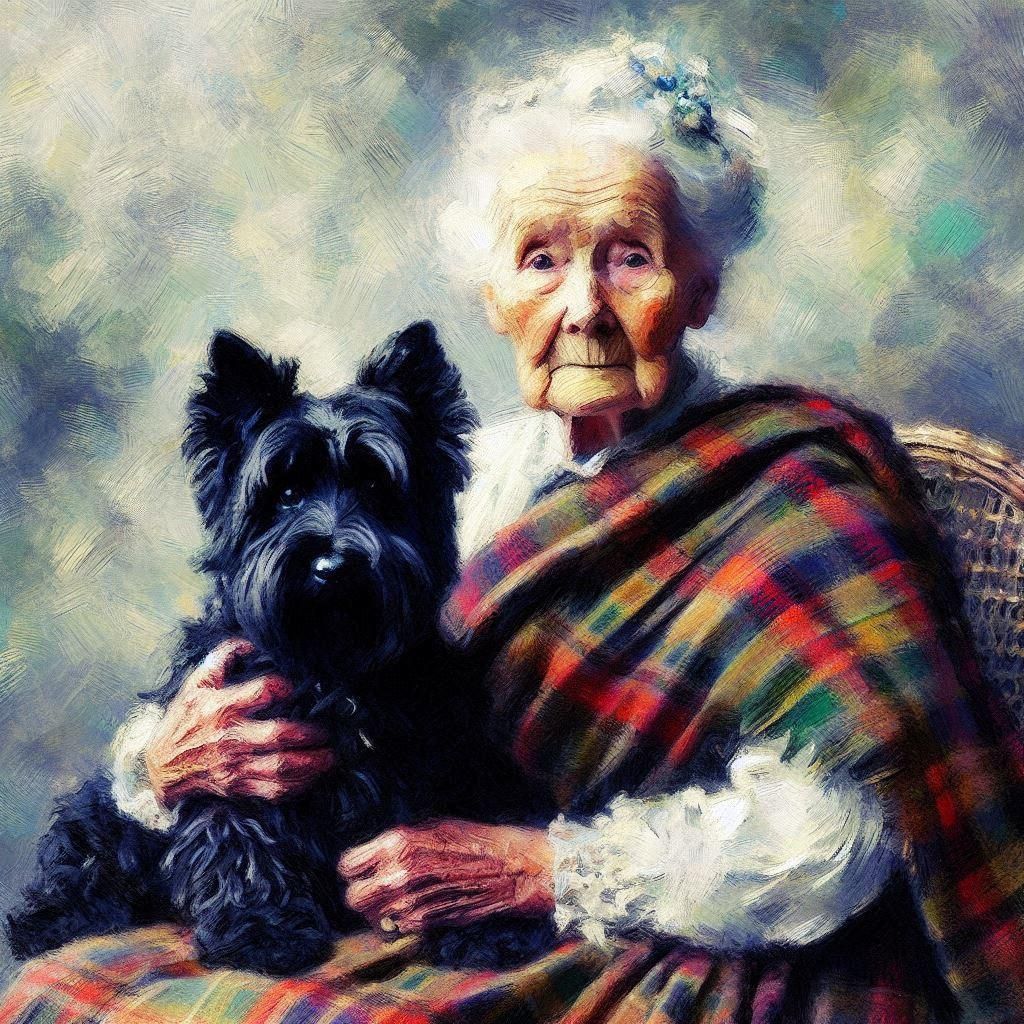 Scottish Nanna and her pup