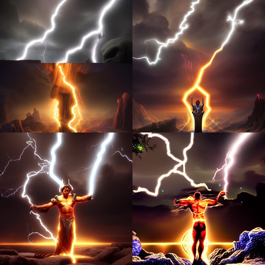 god zeus casts chainlightning spell