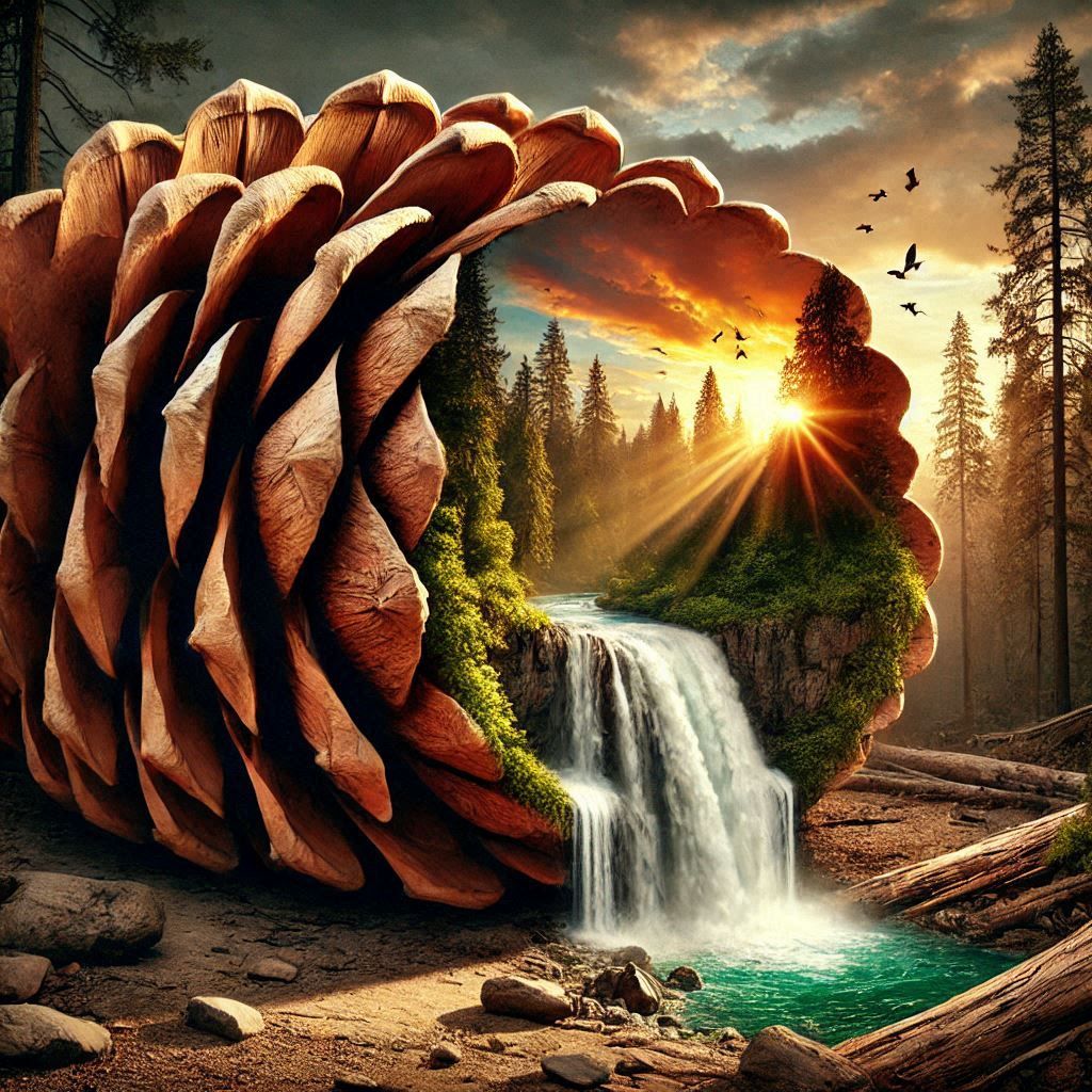 Pine Cone Waterfall !!