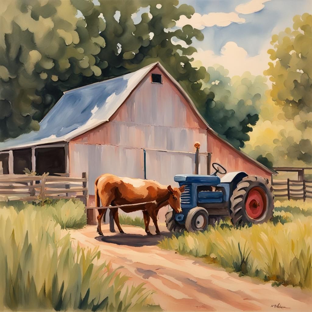 Embrace the serene simplicity of farm life and capture the essence of farm living in your entry! 🐷🚜🌾🧑‍🌾