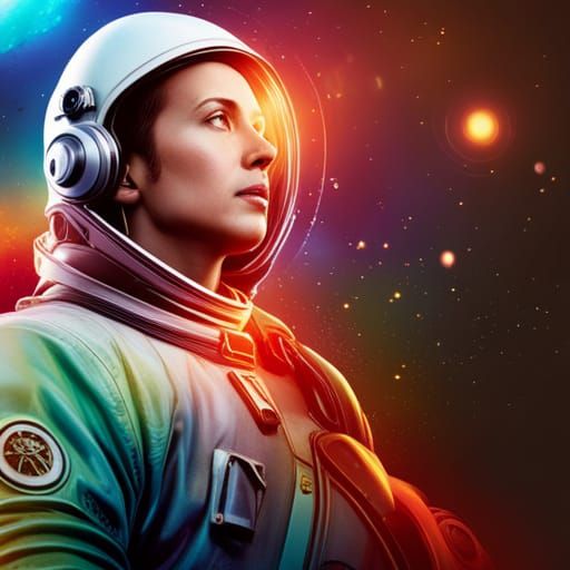 Cosmonaut woman - AI Generated Artwork - NightCafe Creator