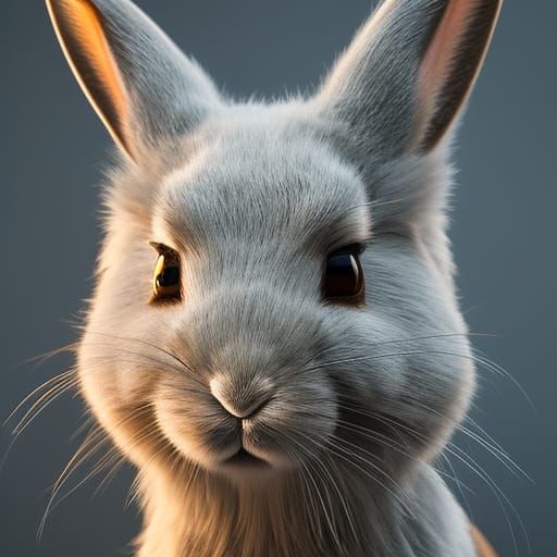 Cute White Bunny in dim Lights - AI Generated Artwork - NightCafe Creator