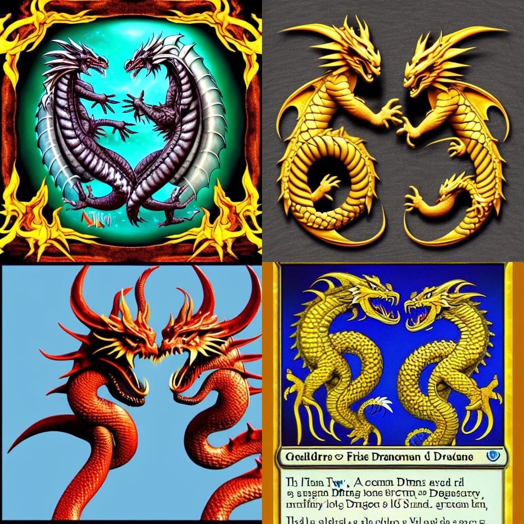 Twin Gemini Dragons