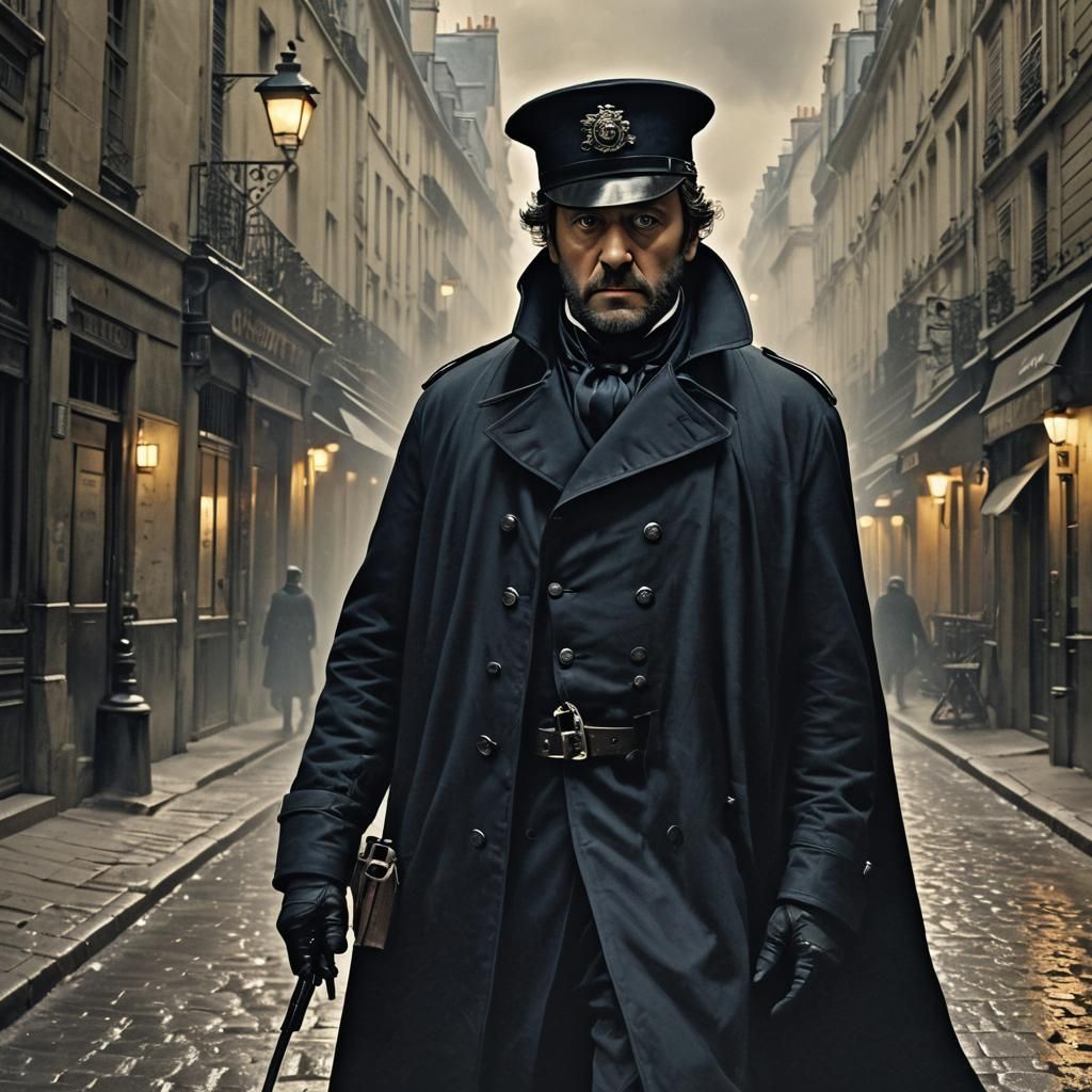 In the winding alleys of Paris, a sinister presence creeps through the darkness. It's Javert, the police inspector with ...