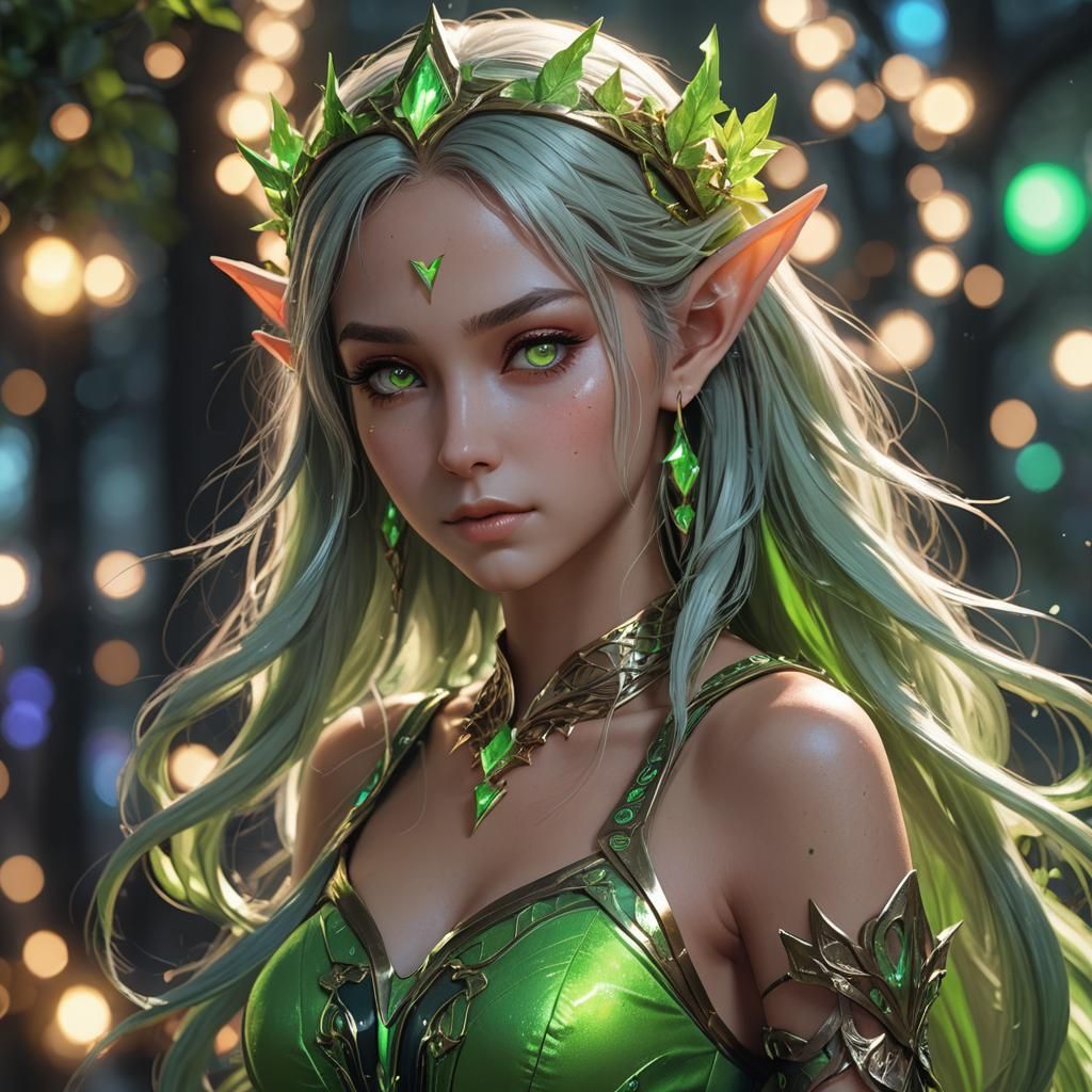 beautiful forest elf Queen