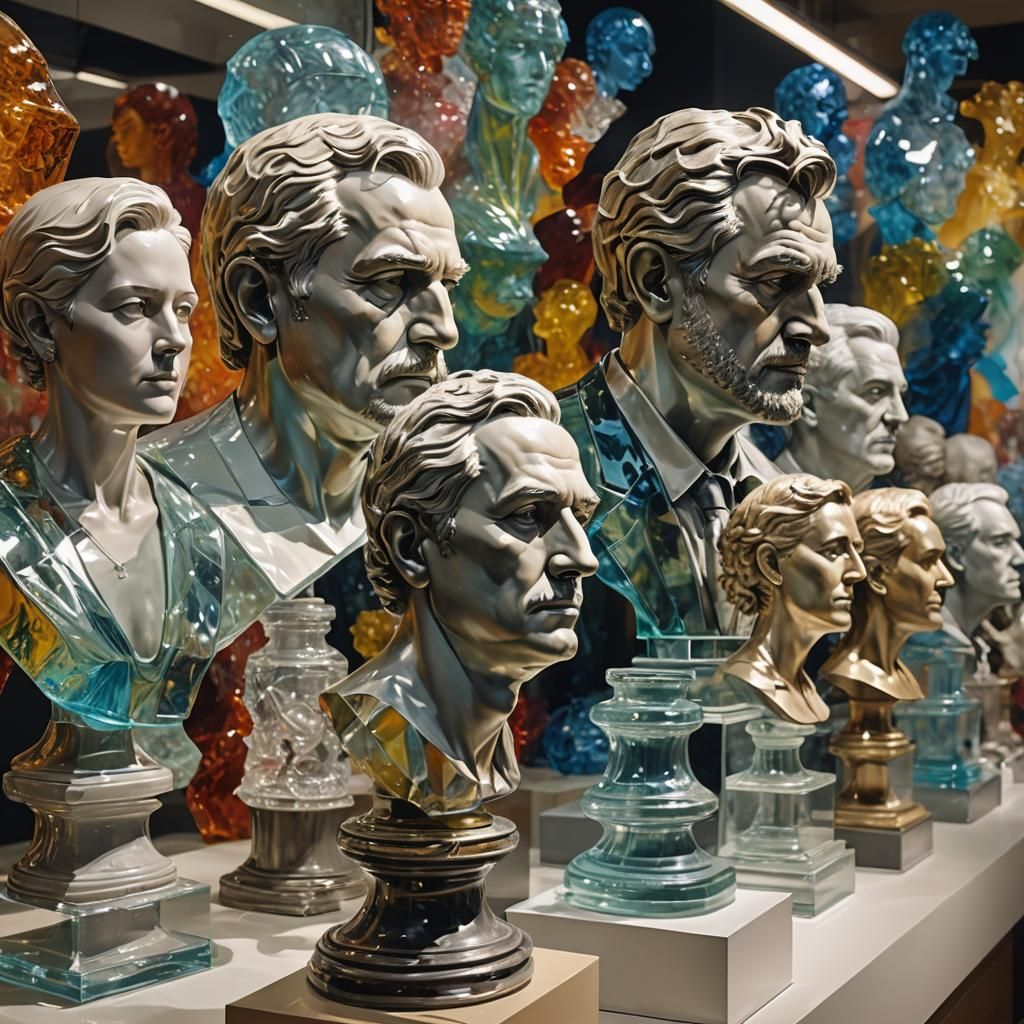Glass Busts Commection