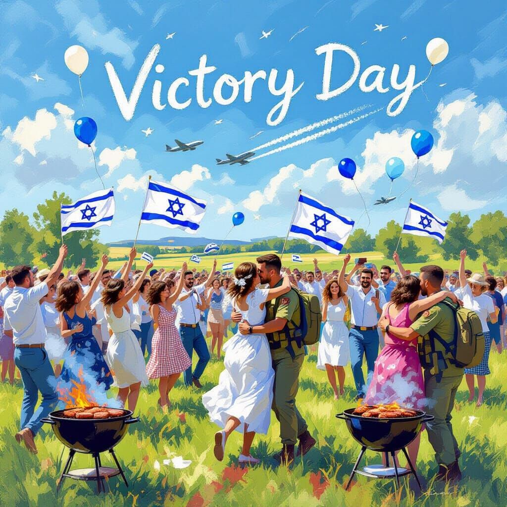 Victory Day Celebration: Impressionistic Open-Air Festivitie...