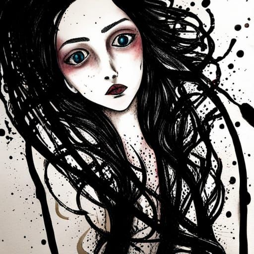 creepy girl artwork - AI Generated Artwork - NightCafe Creator