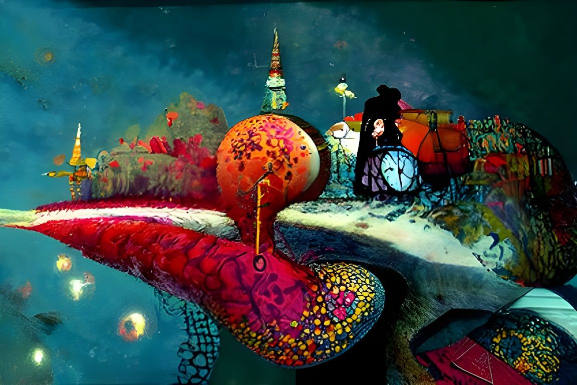 Love is like a book, there's dot everywhere and connected by Thomas Cole Kandinsky, kinetic pointillism | magical illust...