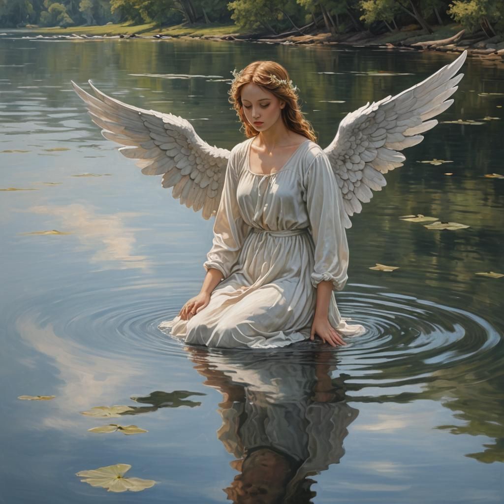 Angel on the water