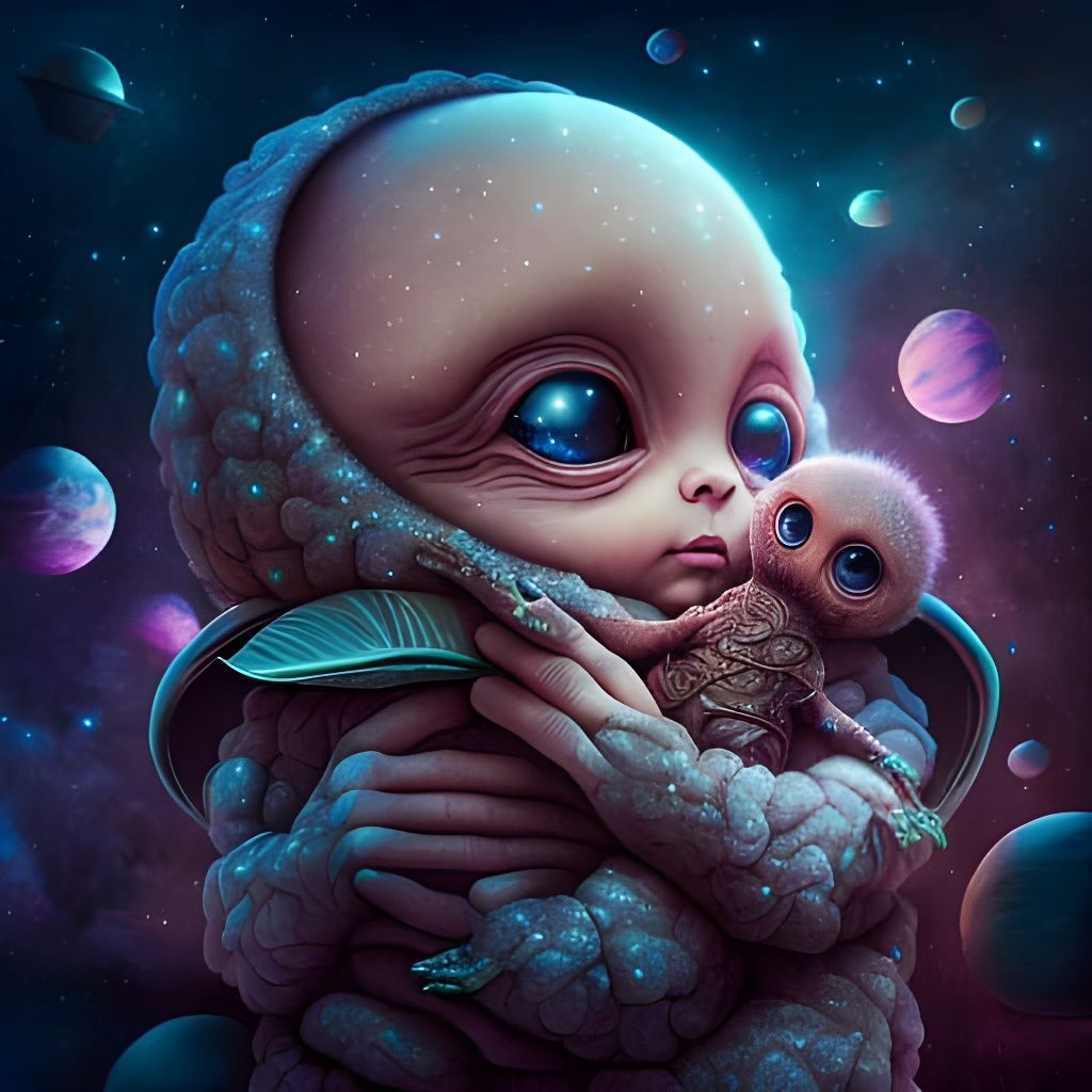 Alien baby. false