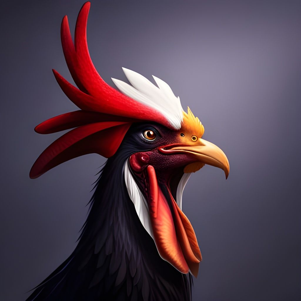 perfectly - centered - portrait - photograph of evil rooster, super highly detailed, professional digital painting, arts...