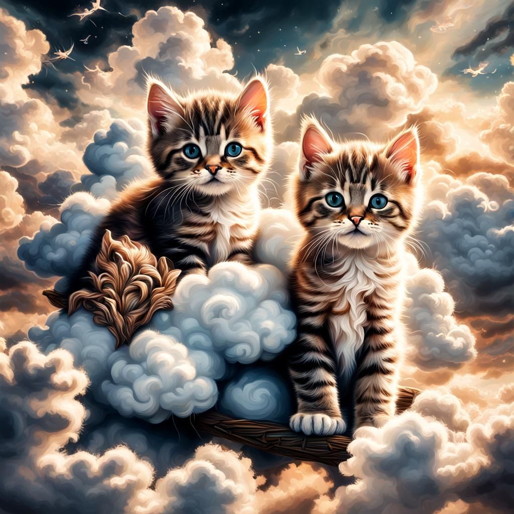 Kittens in the clouds