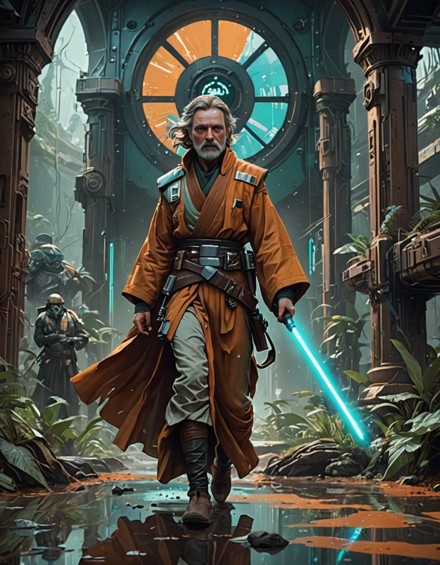 star wars art of jedi in gennedy Tarkovsky style