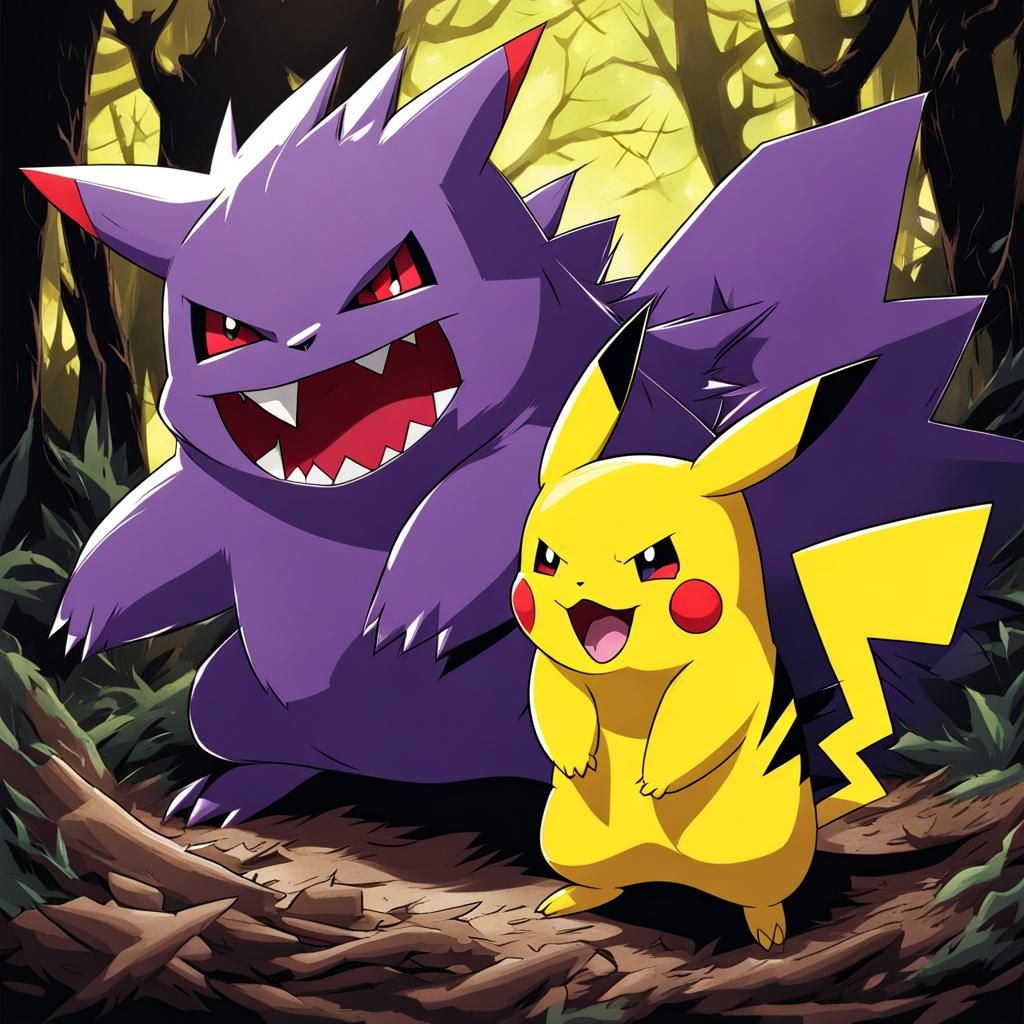 Pikachu's hidden dark side - AI Generated Artwork - NightCafe Creator