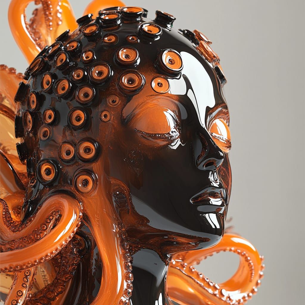 Glass Octopus Head