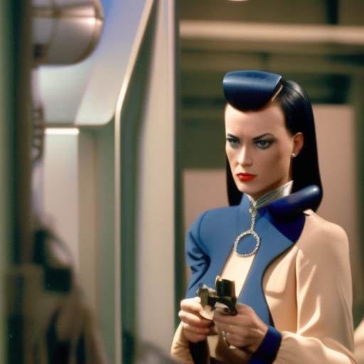 Female Cyberspace Private Detective retrofuturism CGSociety twilight Amanda Sage