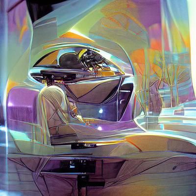 Syd Mead future car from the front car magazine - car is alone