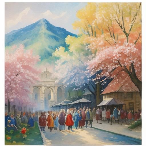 Cherry spring festival popular people