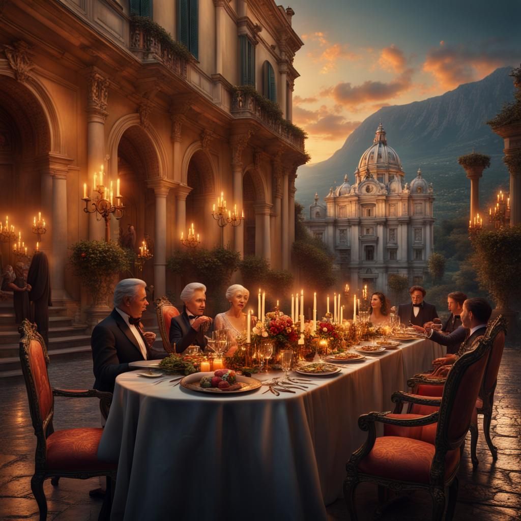italian candle light dinner 3