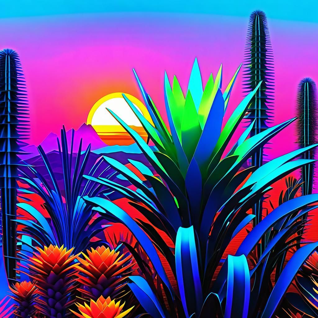 vaporwave desert - AI Generated Artwork - NightCafe Creator