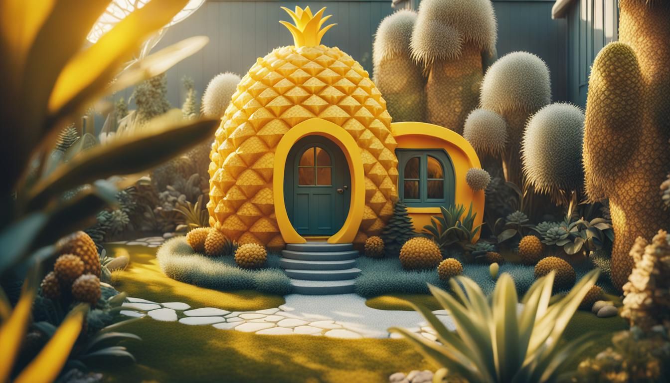 Pineapple House in Fairy Garden: 3D Game Cinematic