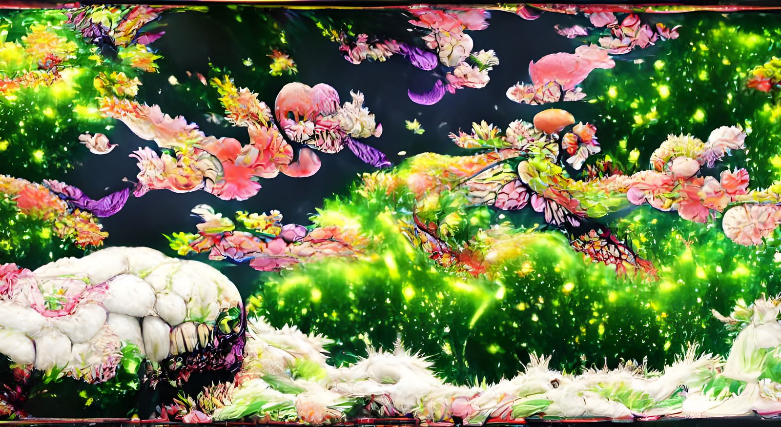 Beautiful Anime koi pond wallpaper