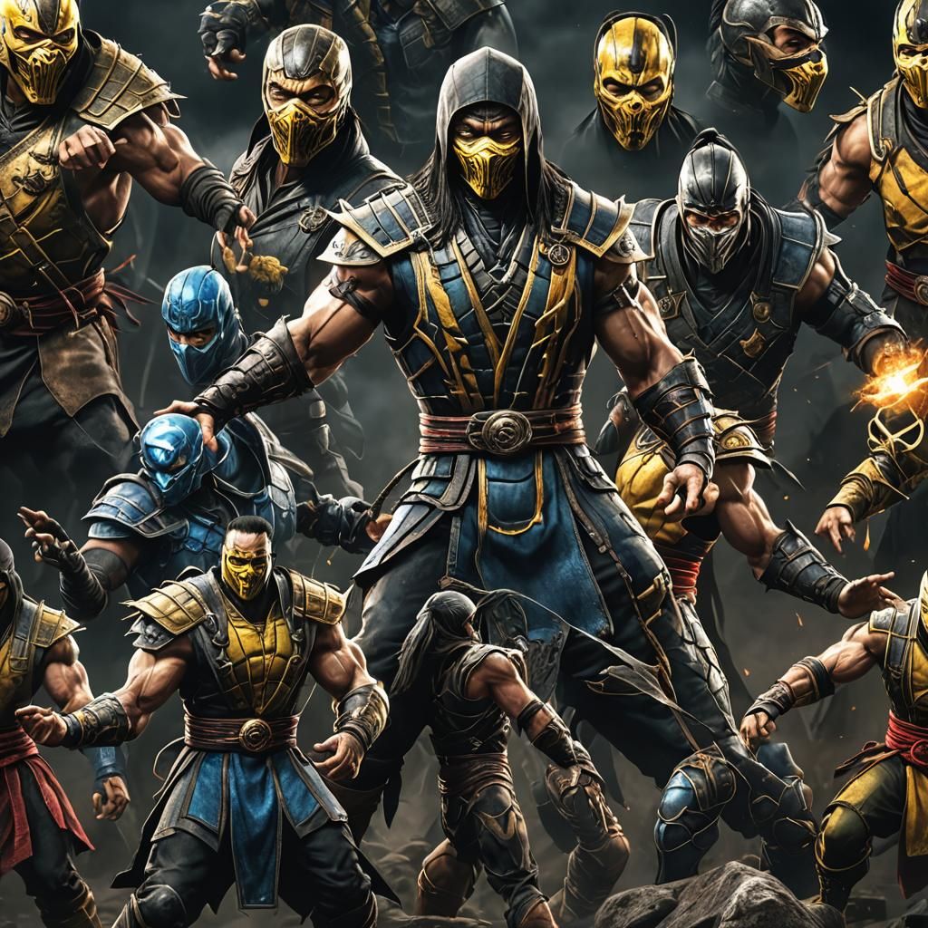 Hyperrealistic Mortal Kombat Scene in 64 Megapixels