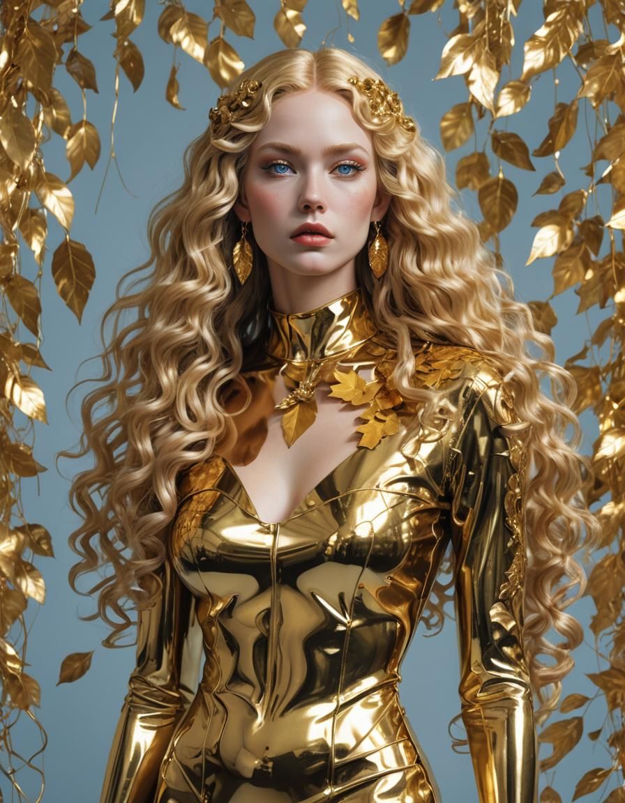 Golden Latex Dress #30