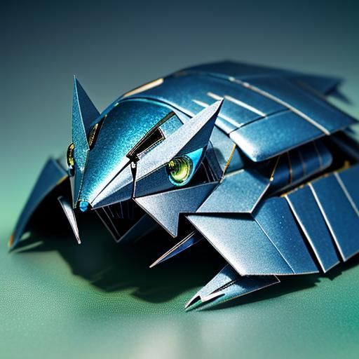 Mecha origami  banana slug
