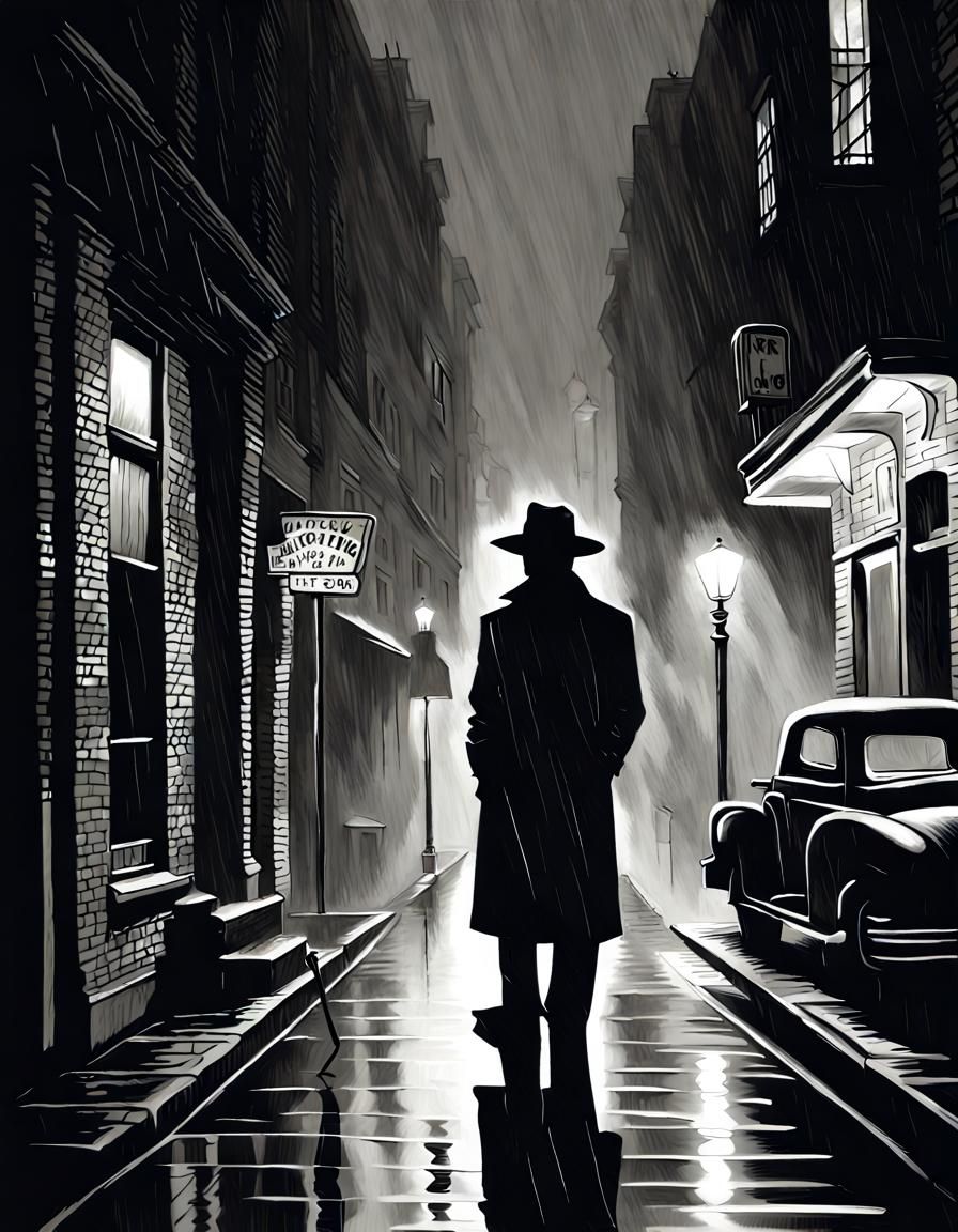 Film Noir style detective