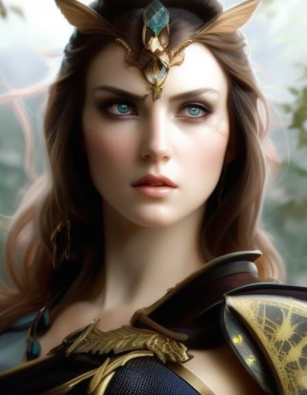 Attractive Angelic Elven Goddess - AI Generated Artwork - NightCafe Creator