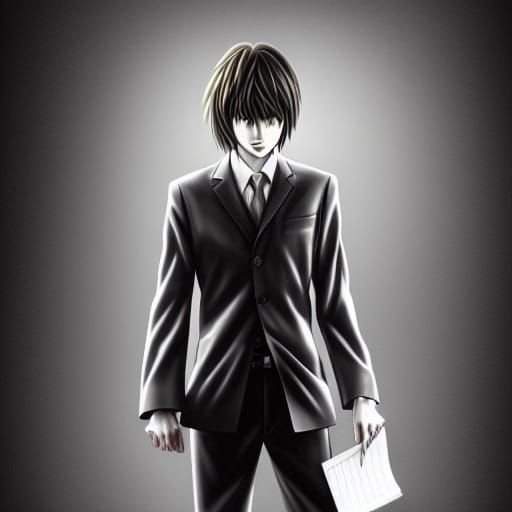 Light Yagami Ready to kill AI Generated Artwork NightCafe Creator