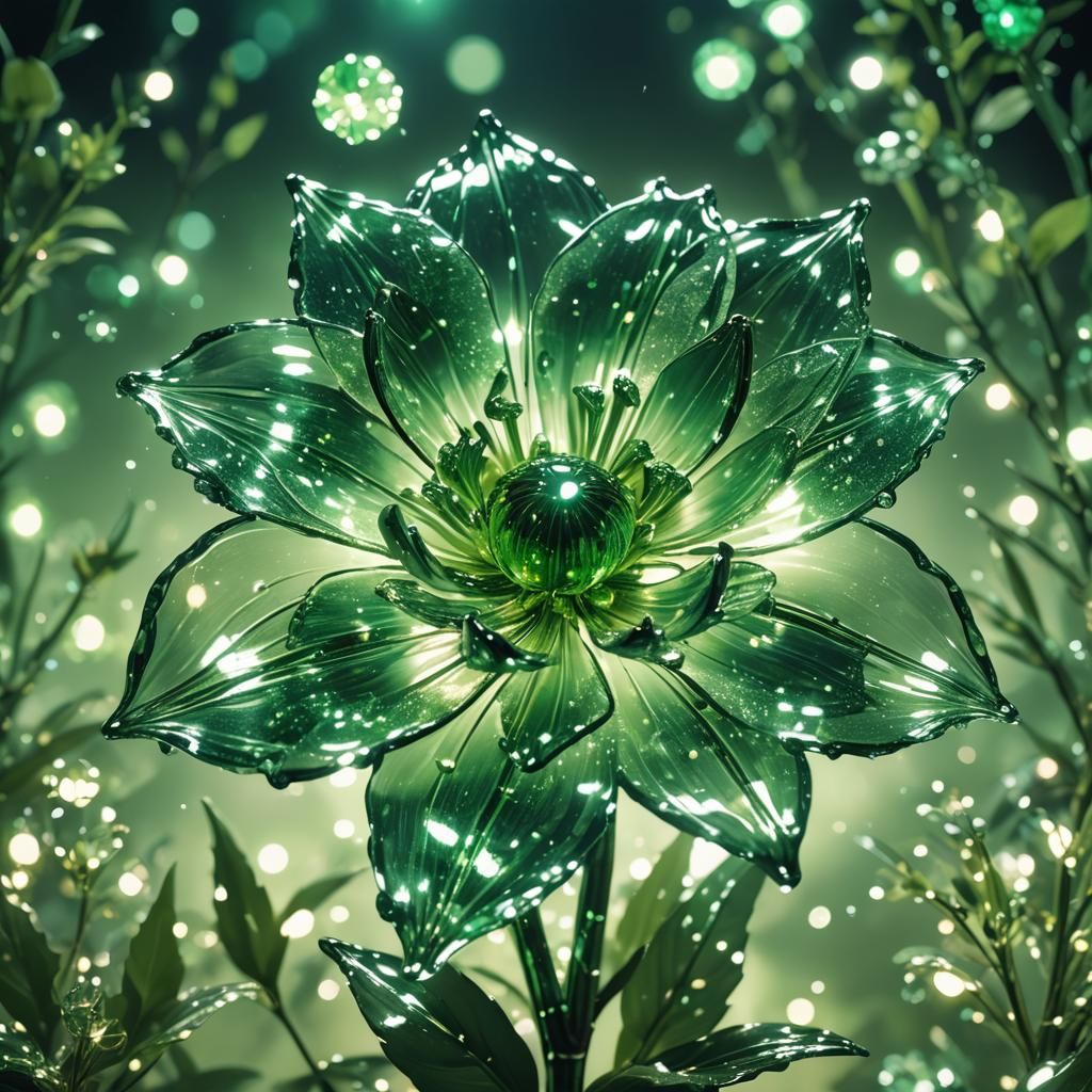 green flower