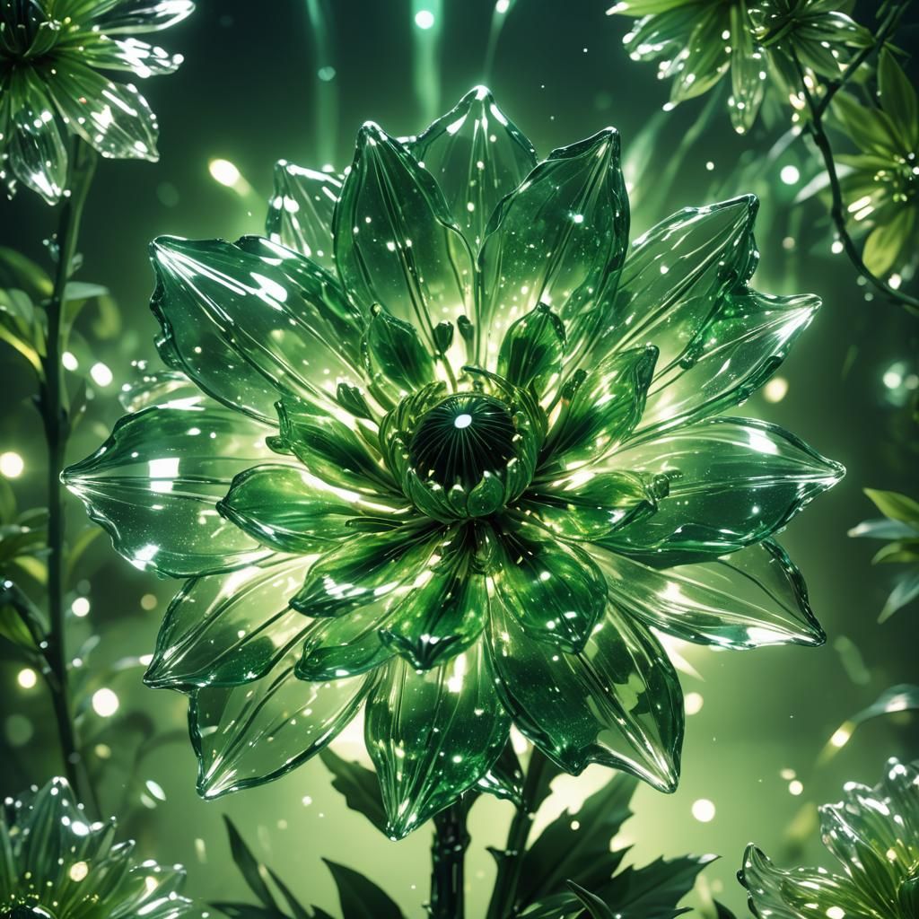 green flower