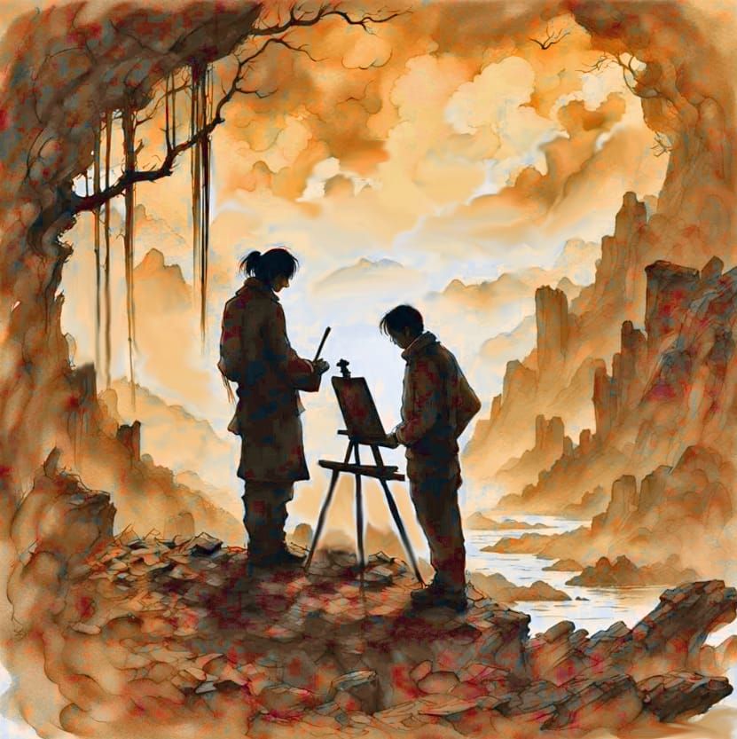 The watercolor lesson