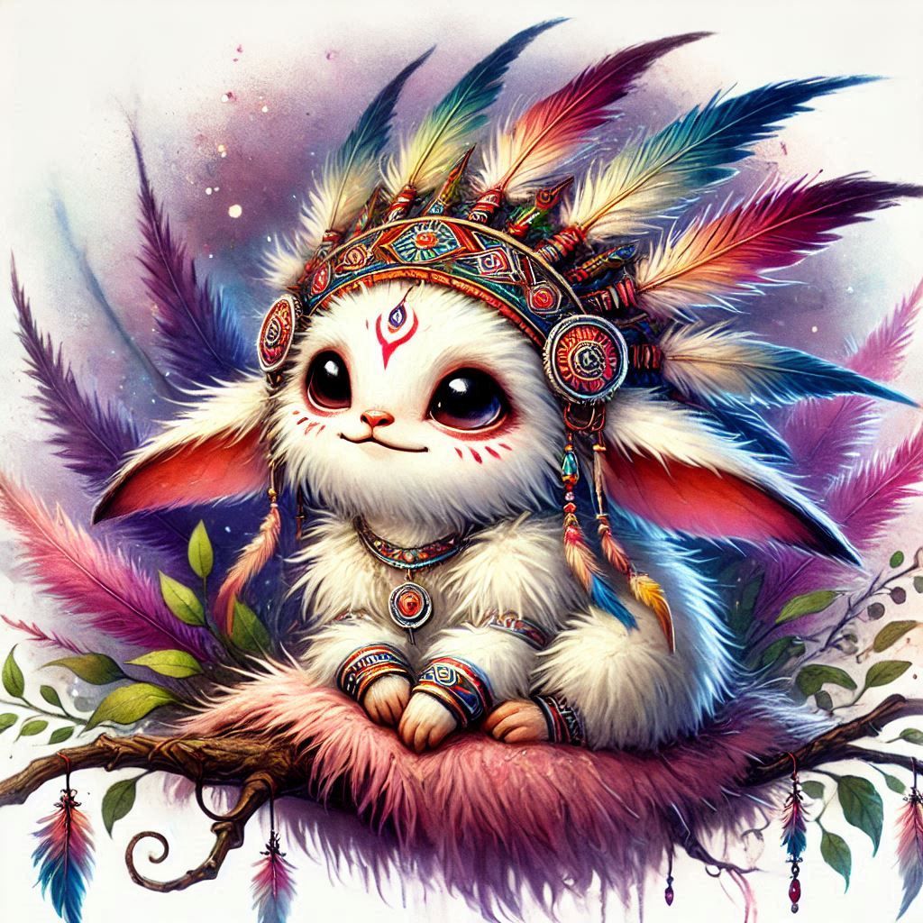 adorable fairy-tale fantasy creature portrait..