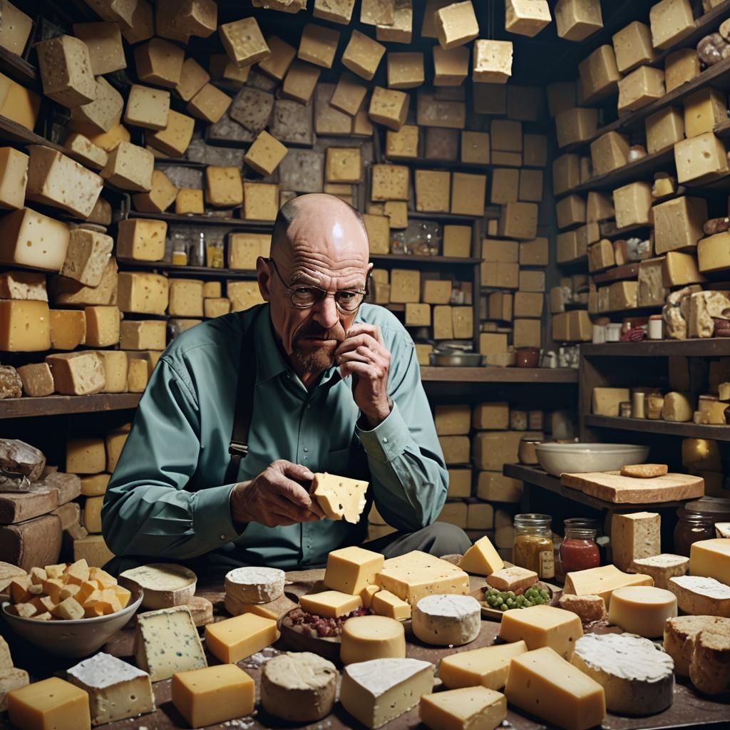 Walter white consuming cheese