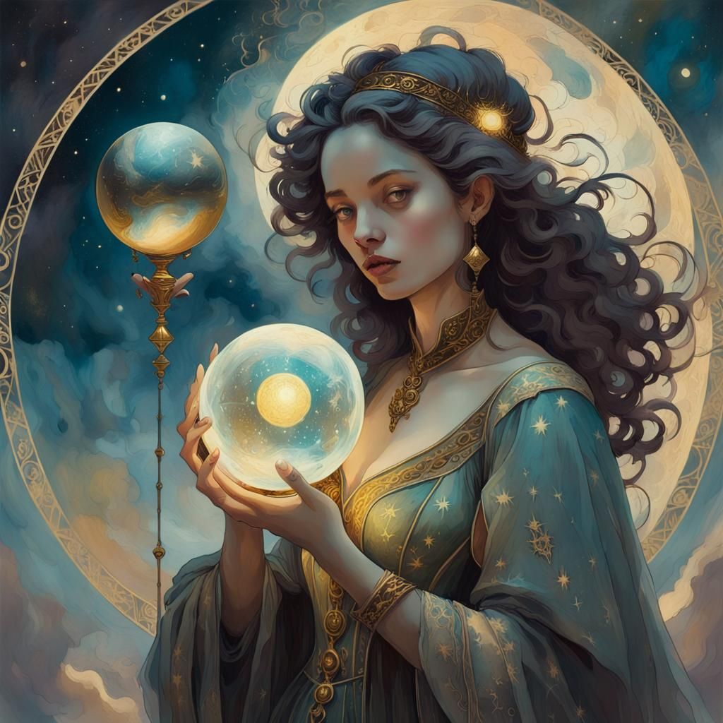 Beautiful Fortune-Teller - AI Generated Artwork - NightCafe Creator