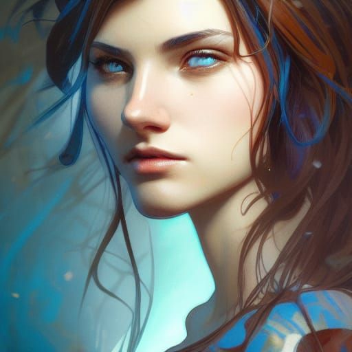 Brown haired Woman.